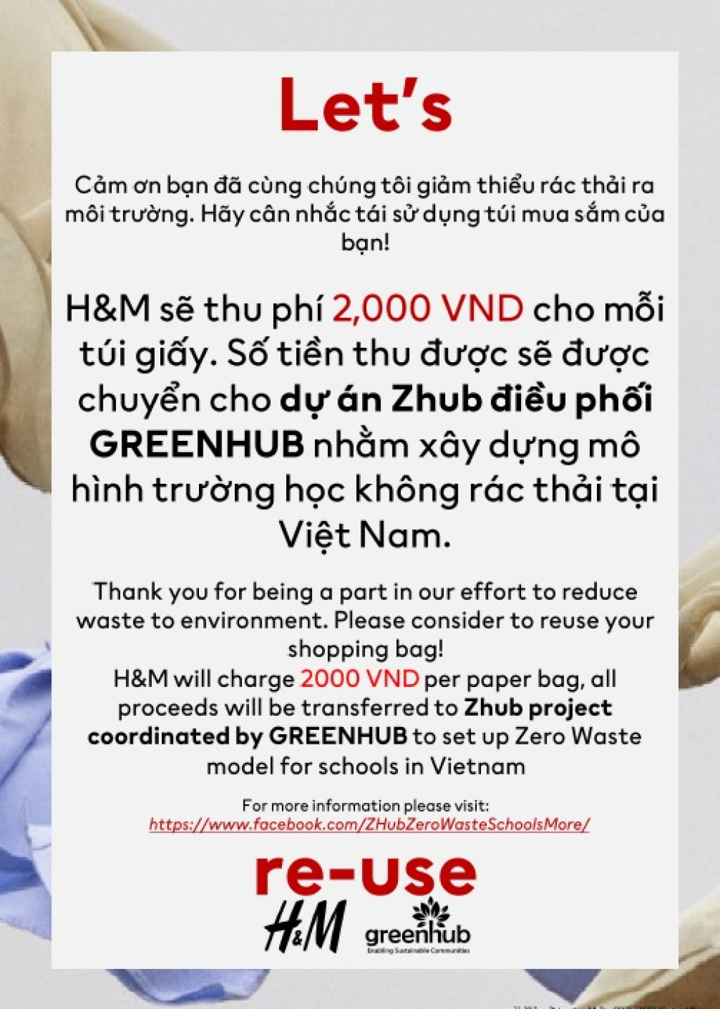 Dự án Let's Reuse từ H&M đóng góp vào liên minh Zhub & More 