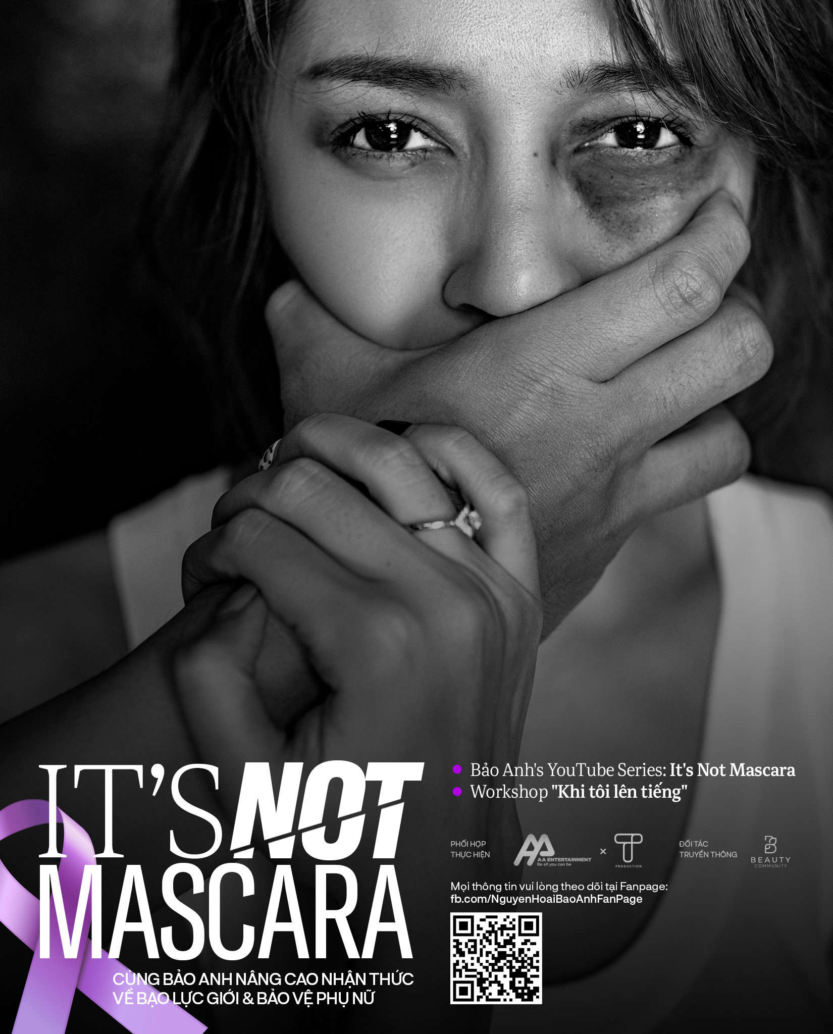 Bảo Anh tung bộ ảnh đầy vết bầm, kêu gọi chiến dịch bảo vệ phụ nữ chống bạo hành