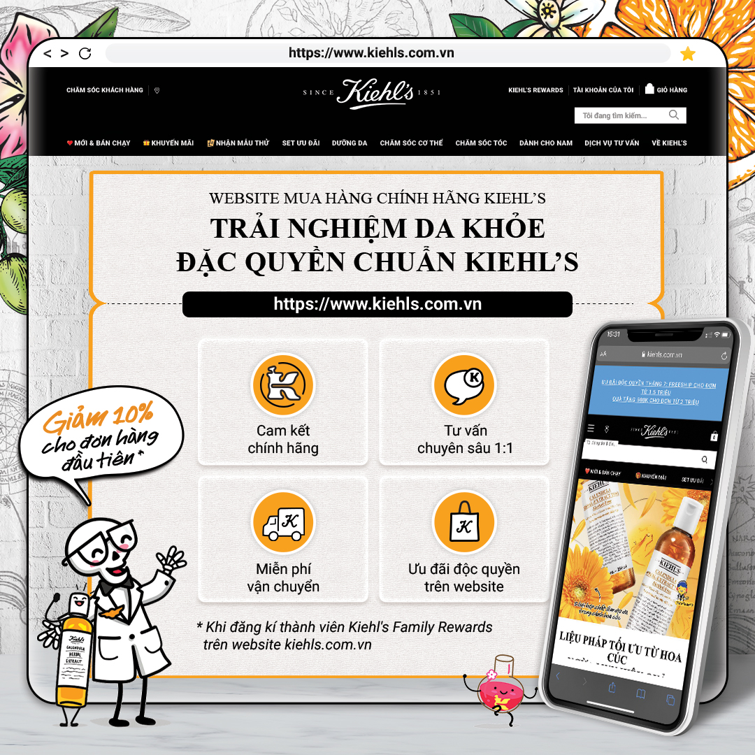 Kiehl’s ra mắt cửa hàng trực tuyến đầu tiên tại Việt Nam
