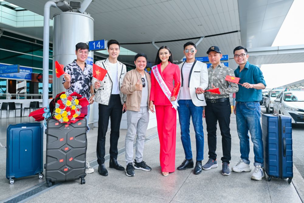 Nam vương Đạt Kyo, Á vương Hữu Anh tiễn Thanh Nhi đi thi Miss Asia Global 2022