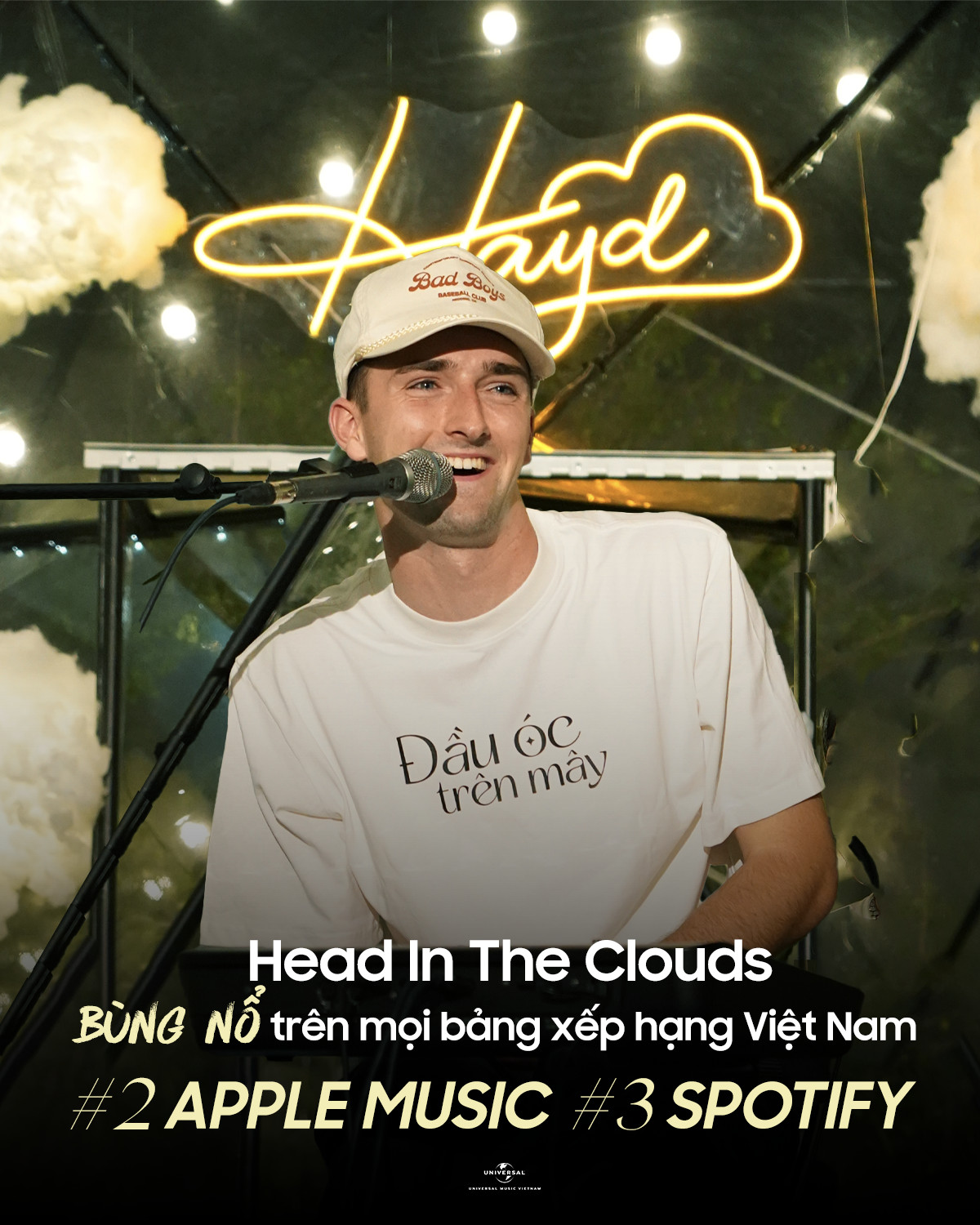 'Anh Cloud' Hayd bất ngờ đăng bản 'Head In The Clouds'  dành tặng riêng cho fan Việt Nam