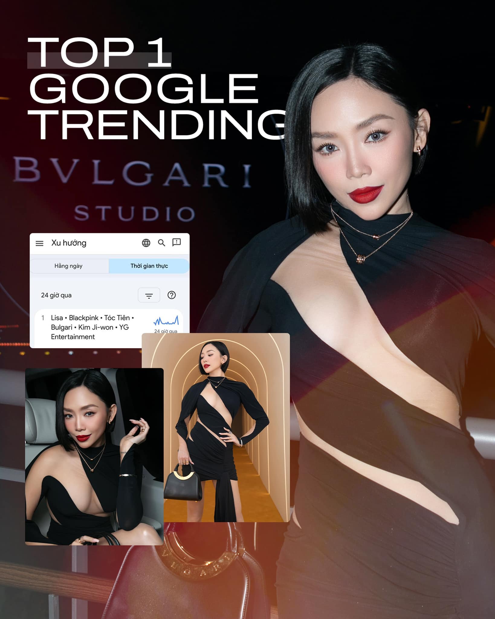 Tóc Tiên sánh vai cùng “nữ tài phiệt” Kim Ji Won lên thẳng trang Bvlgari