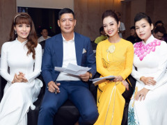 Hoa hậu Jennifer Phạm cùng Mc Bình Minh dẫn chương trình từ thiện gây quỹ cho đồng bào miền Trung