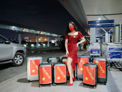 Vũ Huyền Diệu mang hơn 200 kg hành lýlên đường thi Miss Eco Teen International tại Ai Cập