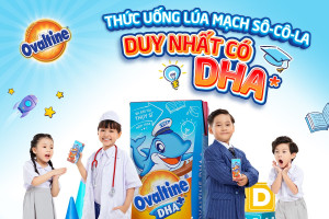 OVALTINE DHA+ Thức uống ca cao lúa mạch Ovaltine duy nhất bổ sung DHA tại Việt Nam 