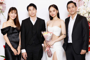 Miu Lê tổ chức ra mắt MV "Vì mẹ bắt anh chia tay" với Karik như một tiệc cưới