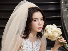 Chán sexy, Hoa hậu Huỳnh Vy bất ngờ nền nã với áo dài cưới Minh Châu