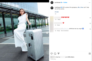 Tú Hảo trở thành KOL người Việt đầu tiên xuất hiện trên Instagram của thương hiệu vali nổi tiếng