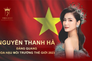 Hoa hậu 19 tuổi Nguyễn Thanh Hà xuất sắc đoạt vương miện Miss Eco International 2023
