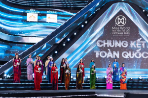 BST “Sóng” của NTK Việt Hùng trong đêm chung kết Miss World Vietnam 2023